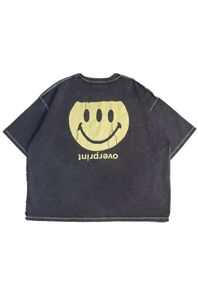 over print (オーバープリント) pigment ICONIC Tee - Black