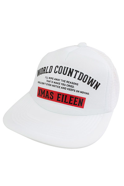 Xmas Eileen 『WORLD COUNTDOWN』メッシュキャップ WHT
