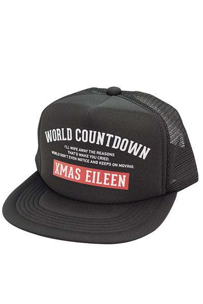 Xmas Eileen 『WORLD COUNTDOWN』メッシュキャップ BLK
