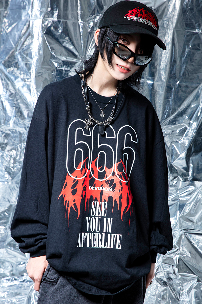 DI:VISION（ディヴィジョン） 666 LS TEE BLACK
