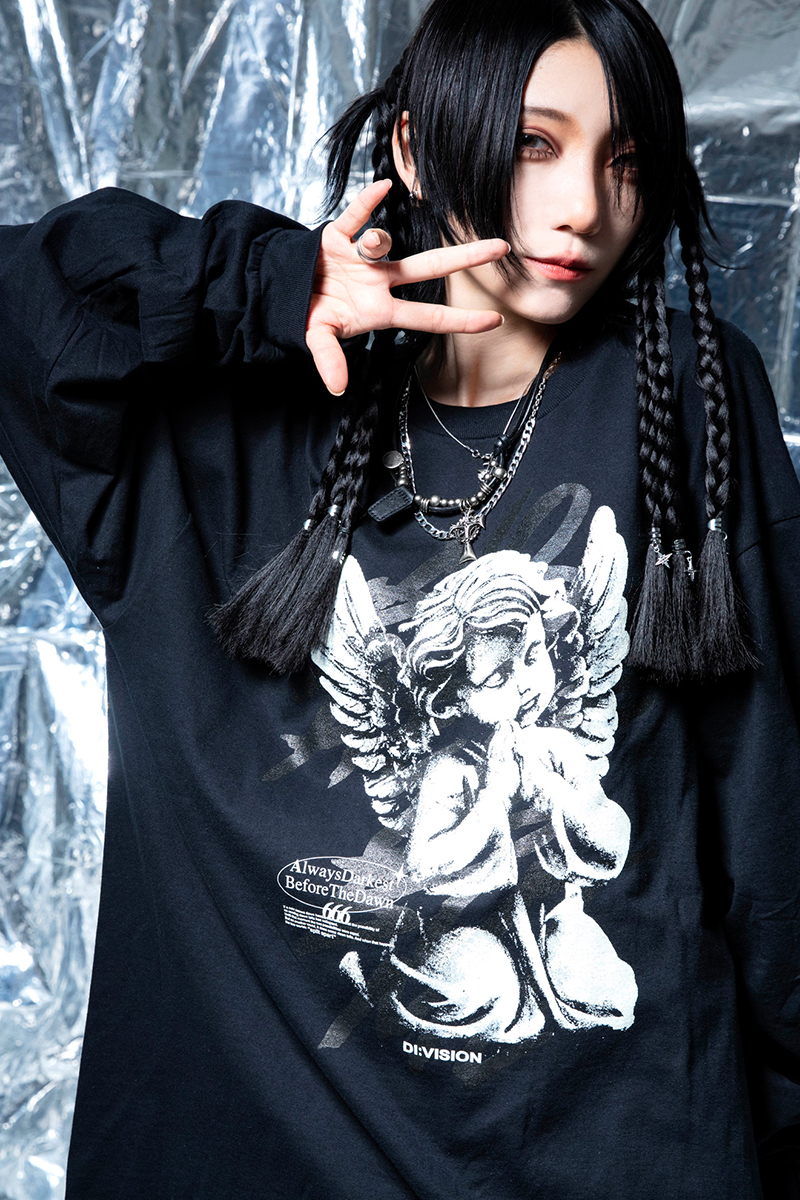 DI:VISION（ディヴィジョン） BEFORE THE DAWN LS TEE BLACKxBLACK