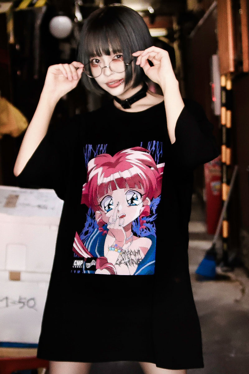 CMP LABEL (シーエムピーレーベル) FxxKgal oversized T-shirt（yam-yamBRAINS）