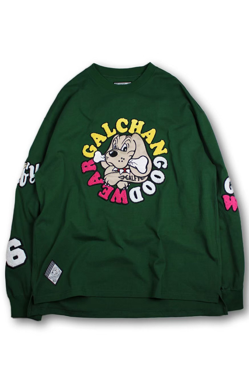 GALFY (ガルフィー) 二代目わんわん大学ロン Tee-GREEN / ロック