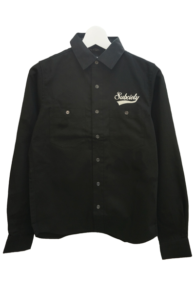 Subciety EMBROIDERY SHIRT L/S-GLORIOUS- - BLACK