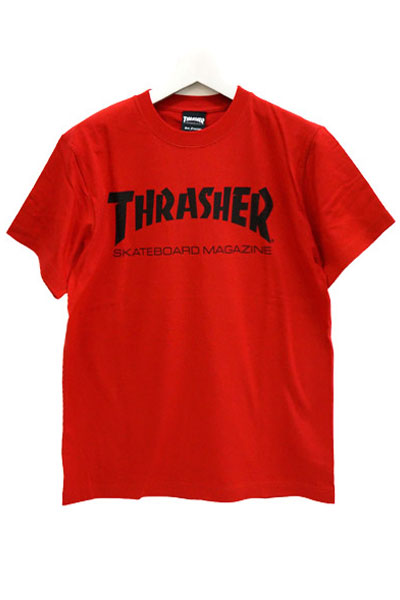 THRASHER TH8101 MAG LOGO TEE RED/BLK