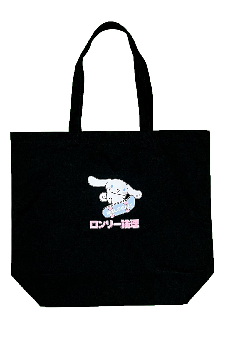 LONELY論理 LONELY論理×SANRIO SKATER CINAMOROLL CANVAS TOTE-BLACK