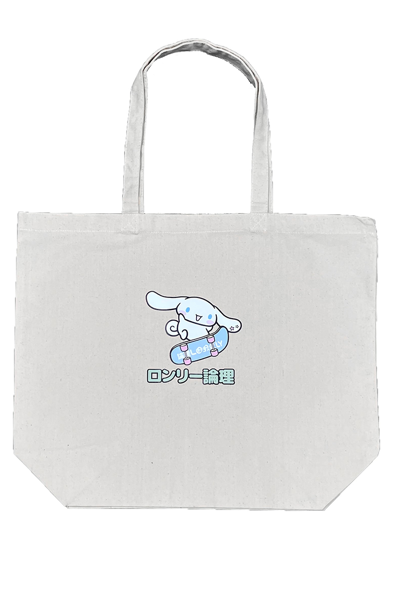 LONELY論理 LONELY論理×SANRIO SKATER CINAMOROLL CANVAS TOTE-OFF WHITE