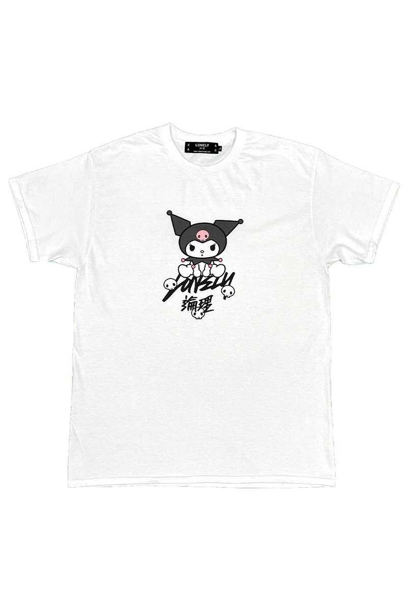 LONELY論理 LONELY論理×SANRIO KUROMI TAGGING T-SHIRTS-WHITE