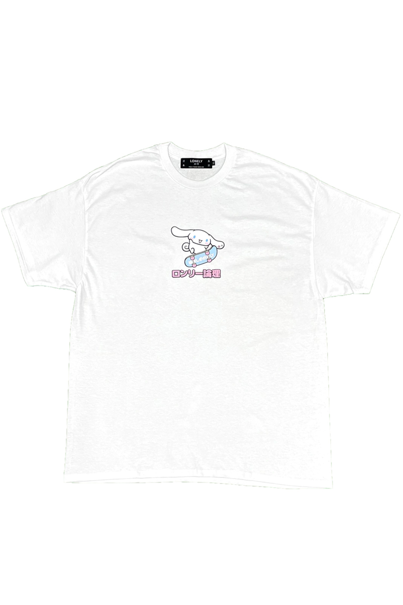 LONELY論理 LONELY論理×SANRIO SKATER CINAMIROLL T-SHIRTS-WHITE