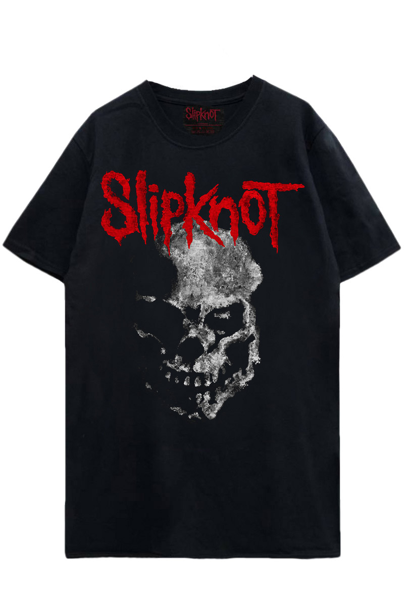 SLIPKNOT UNISEX T-SHIRT: GRAY CHAPTER SKULL (BACK PRINT)