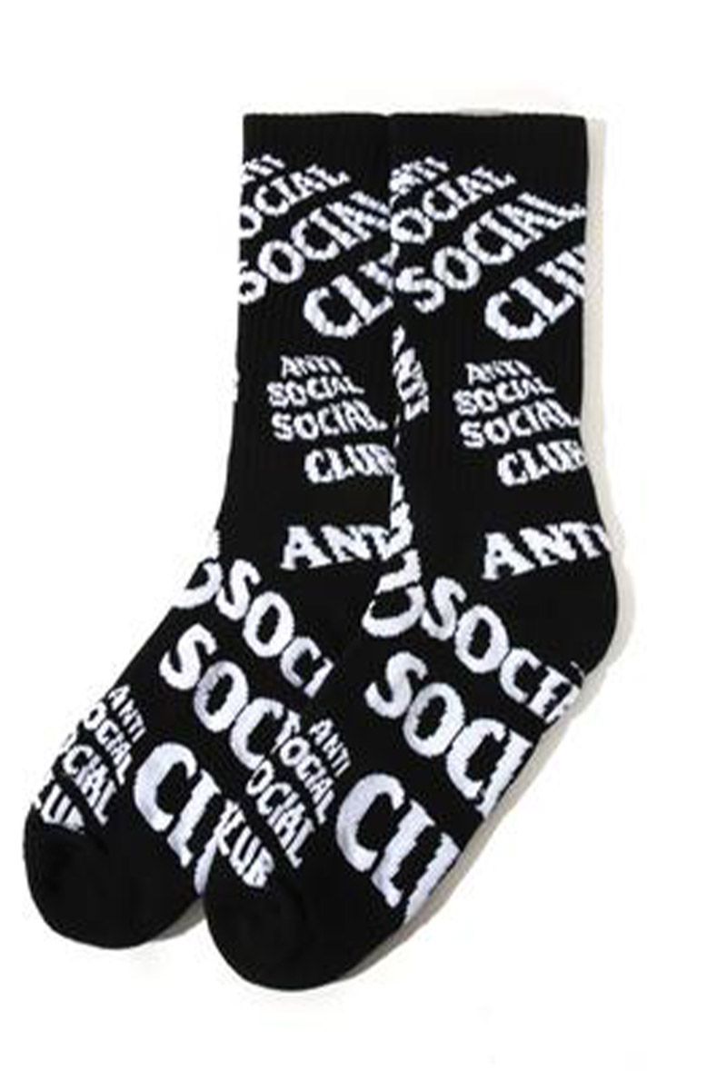 Anti Social Social Club No Drama Black Socks