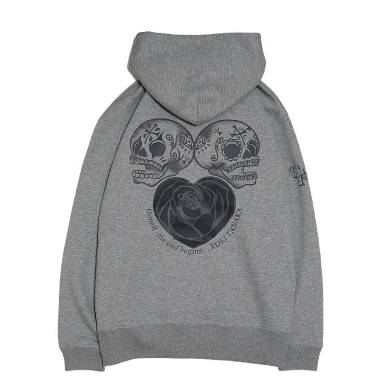 ロックファッション バンドグッズのgekirock Clothing Goner 田中聖 Collaboration Parka Heather Gray ロックファッション バンドグッズのgekirock Clothing Goner 田中聖 Collaboration Parka Heather Gray