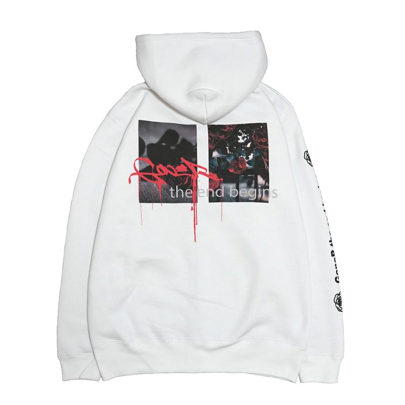 GoneR GR26ZP001 Rose Photo Zip Parka White