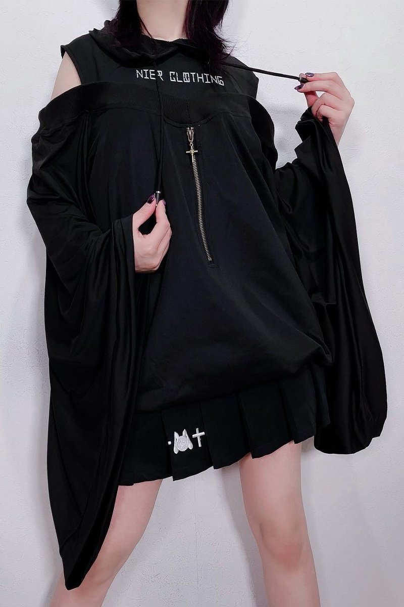 NieR 着物風袖FRONTBRAIDOFF-SHOULDER PULLOVER