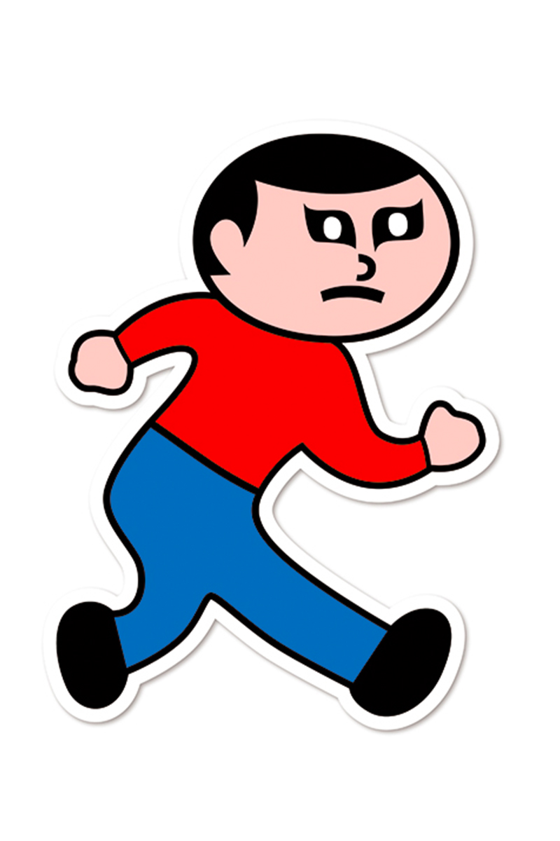 PUNK DRUNKERS（パンクドランカーズ）　飛び出しあいつ ステッカー  RED　