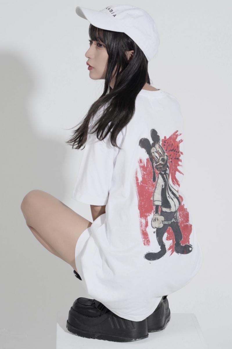 acOlaSia FRIDAY BACK PRINT TEE WHITE