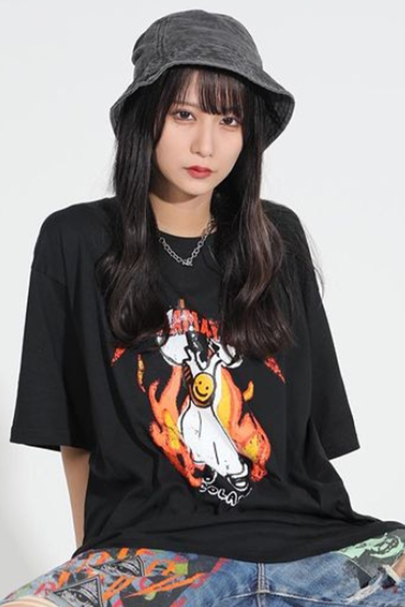 acOlaSia MEDAMAYAKI TEE BLACK