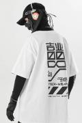 吉業重工(よしわざじゅうこう) サイドジッパーラウンドネック T シャツ WHITE