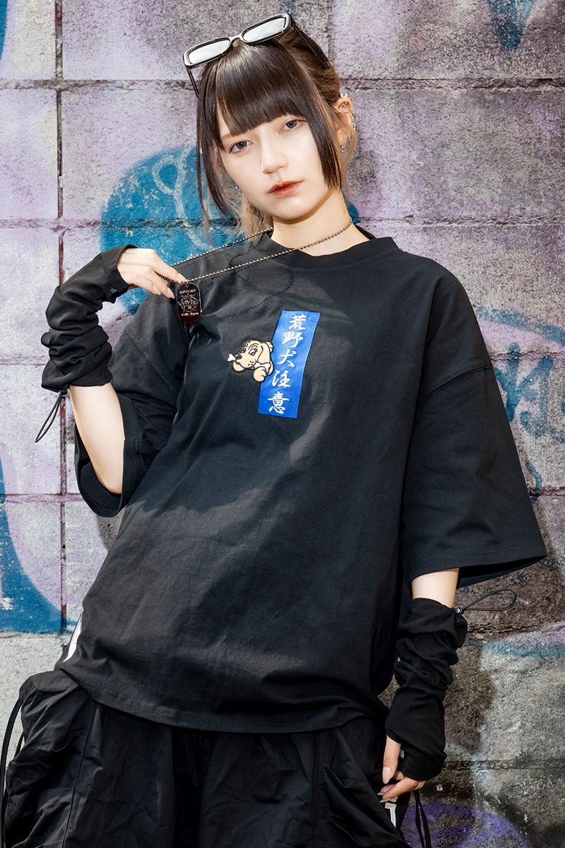 【予約商品】荒野行動 × GALFY × GEKIROCK CLOTHING 荒野犬Tシャツ BLACK