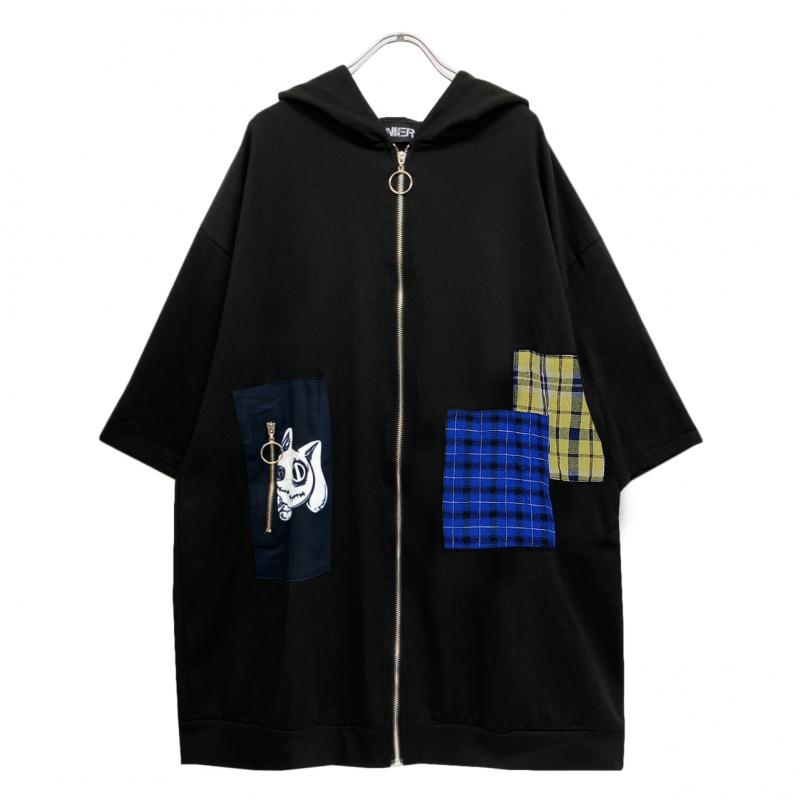 NieR (ニーア) HALF SLEEVE ZIP PARKA【YELLOW×BLUE】
