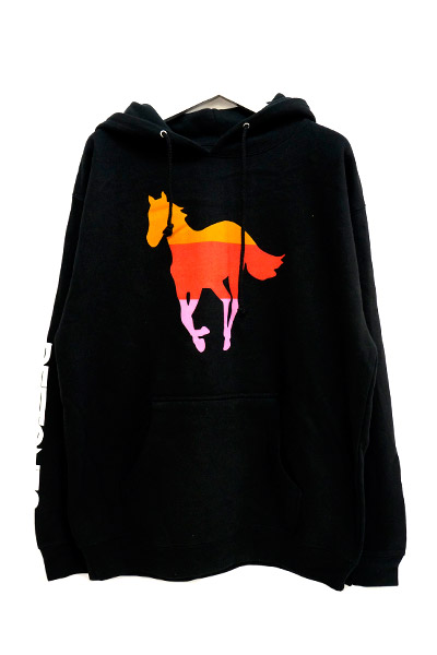 DEFTONES Stripe Pony-Black Hooded Sweatshirt
