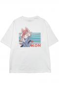 FACT101(ファクト・イチマルイチ) 『コン！』ビッグシルエットTシャツ WHITE