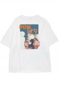 FACT101(ファクト・イチマルイチ) 『ポン！』ビッグシルエットTシャツ WHITE