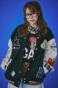 【予約商品】GALFY(ガルフィー)復活わんわん大学ジャケット - Navy / White