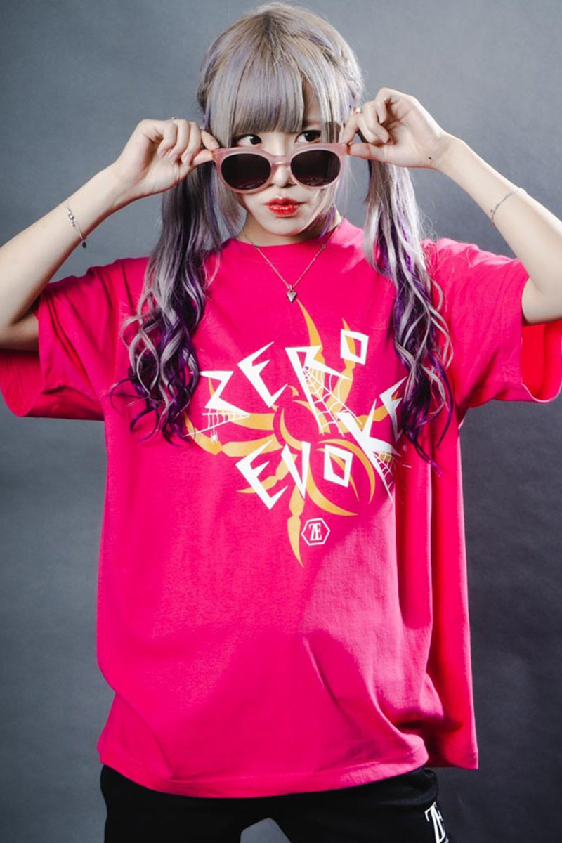 ZERO EVOKE　Spider Tee 【PINK】