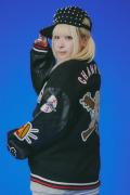 【予約商品】GALFY(ガルフィー)復活わんわん大学ジャケット - Black / Black