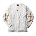 TOY MACHINE MONSTER MARKED EMBROIDERY LONG TEE - WHITE