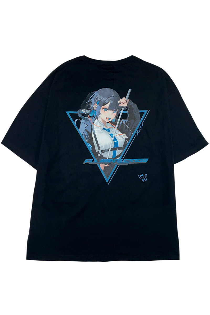 FACT101(ファクト・イチマルイチ) 『風気委員ちゃん』ビッグシルエットTシャツB BLACK