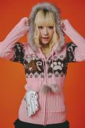 【予約商品】GALFY(ガルフィー) らぶりぃ！ニットパーカー - Pink