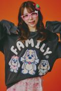 【予約商品】GALFY(ガルフィー)光るGALPEE family ロンTee - Ink Black
