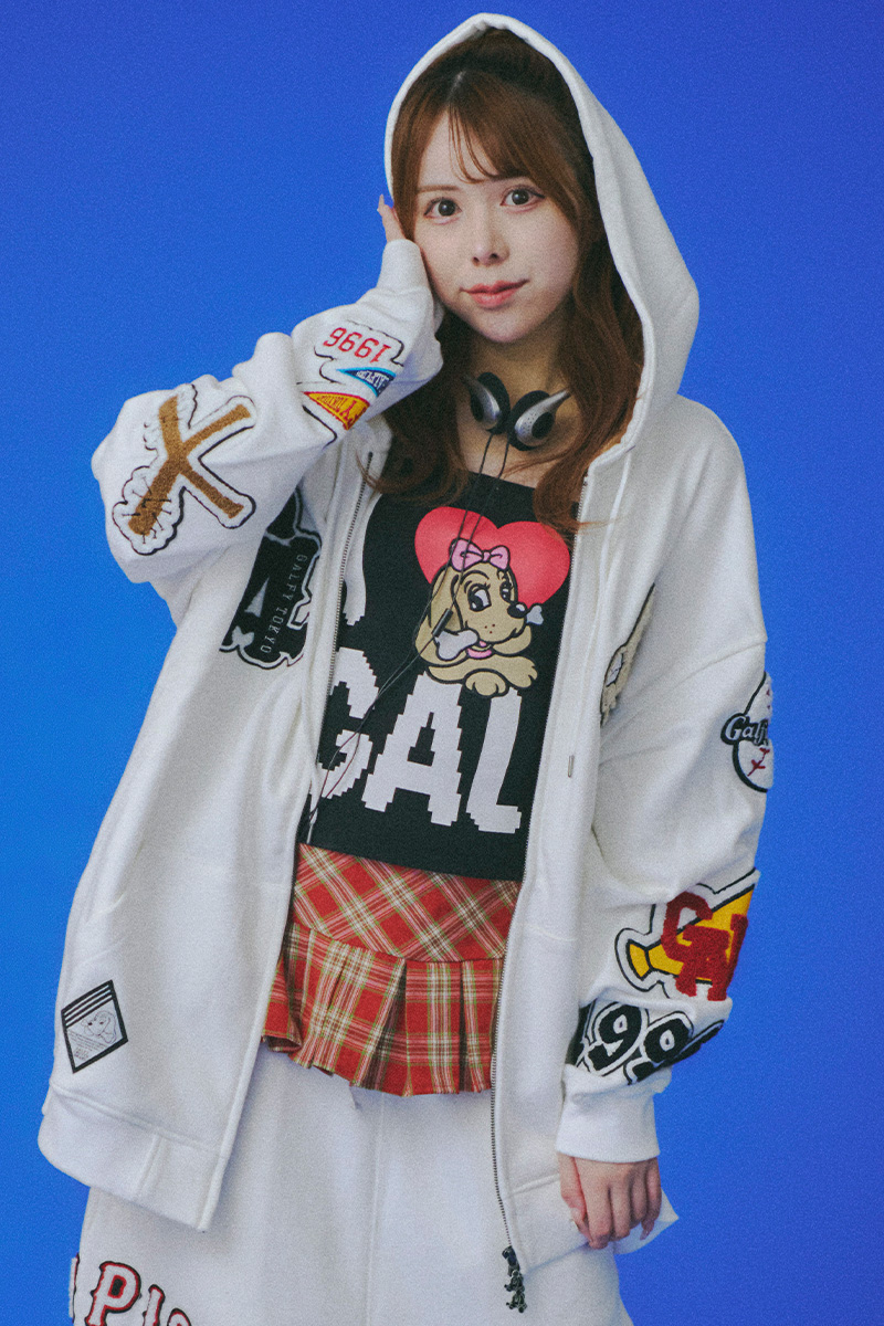 GALFY(ガルフィー)復活わんわん大学パーカー - O.White