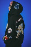【予約商品】GALFY(ガルフィー)復活わんわん大学パーカー - Black