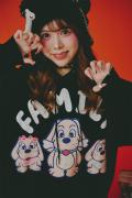 【予約商品】GALFY(ガルフィー)光るGALPEE family パーカー - Black