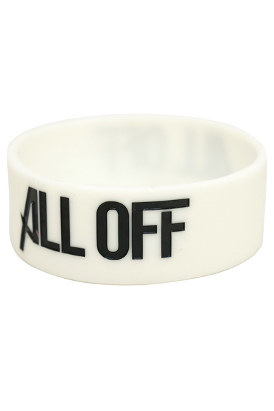 ALL OFF Rubber Band -Logo- White