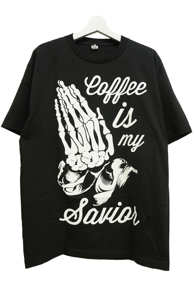 STAY SICK CLOTHING Coffee Is My Savior Black T-Shirt