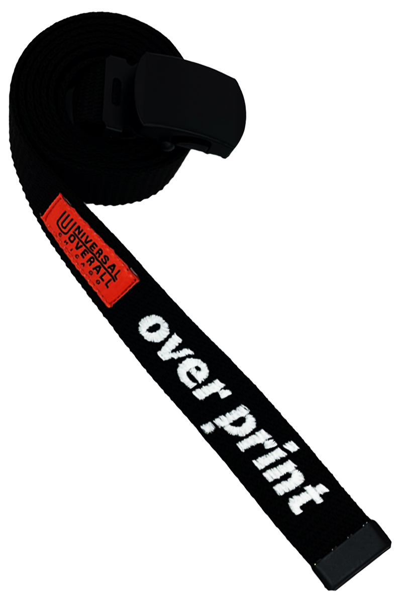 over print(オーバープリント) Belt×UNIVERSAL OVERALL black