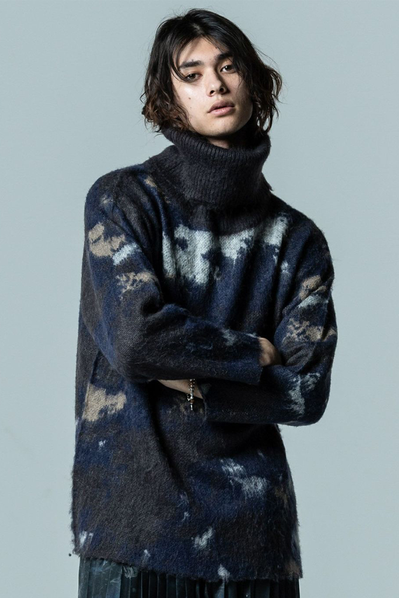 glamb (グラム) GB0323/KNT03 : Watercolor Turtle Knit / ウォーターカラータートルニット Purple