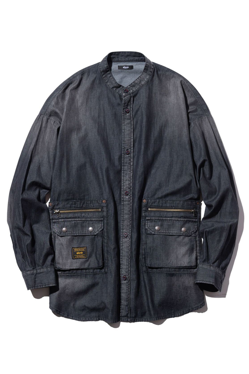 glamb (グラム) GB0323/SH05 : Stand Collar Denim SH glamb (グラム) GB0323/SH05 : Stand Collar Denim SH