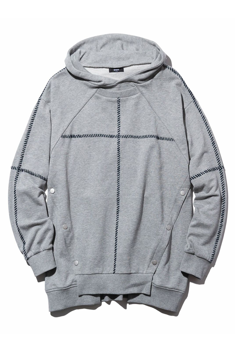 glamb (グラム) GB0323/CS10 : Cross Stitch Hoodie / クロスステッチフーディ Gray