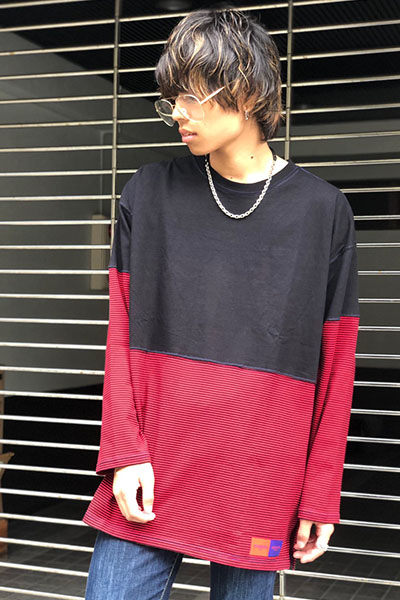 PARADOX PX16-LS04 BORDER L/S TEE(RED)