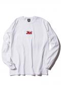 TOY MACHINE (トイマシーン) TOYMONSTER CAT EMBROIDERY LONG TEE - WHITE