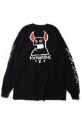 TOY MACHINE SKETCHY MONSTER EMBROIDERY LONG TEE - BLACK