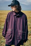glamb(グラム) GB0424/SH07 : 4XL Pearl Shirt / フォーエックスエルパールシャツ Wine