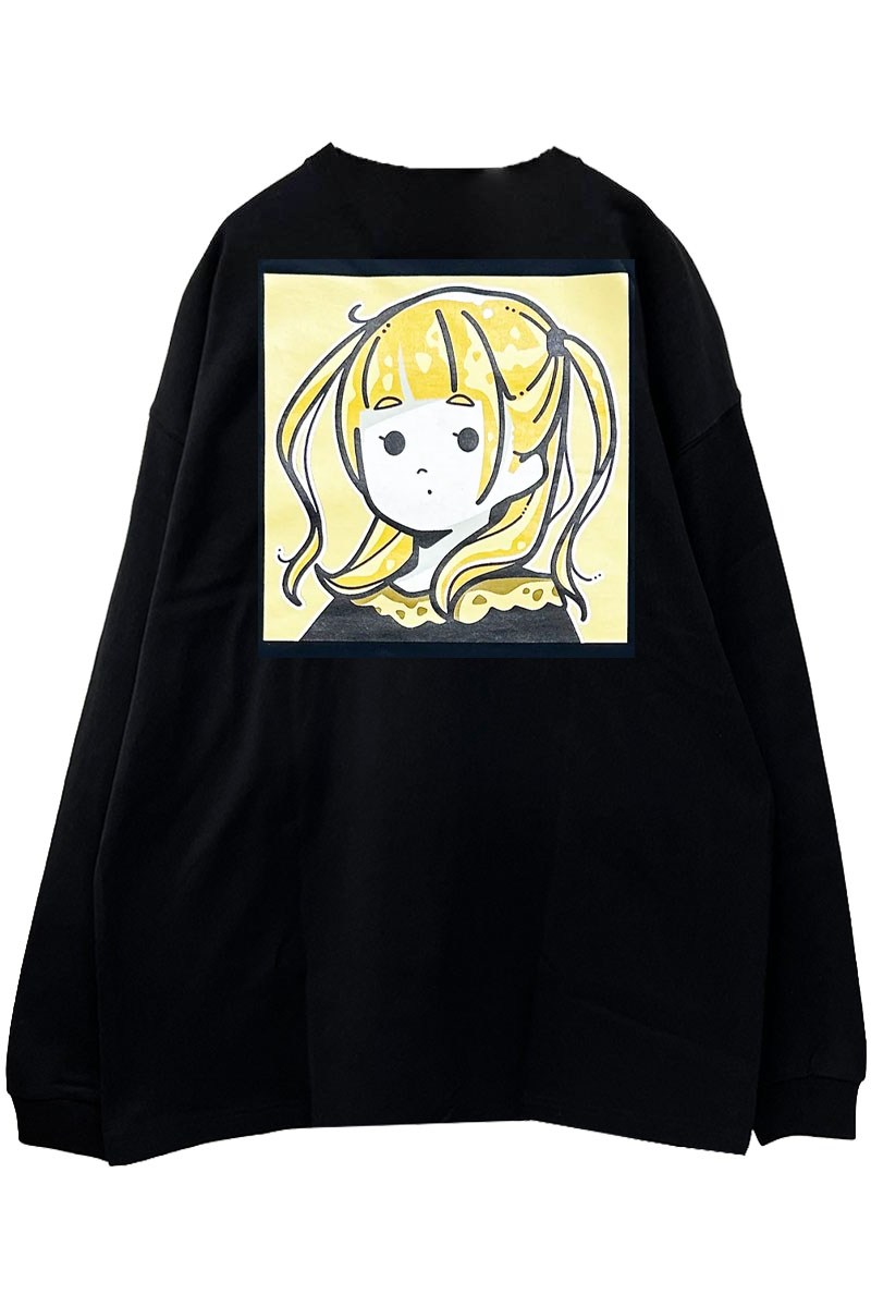 over print (オーバープリント) SQUARE LS Tee BLACK
