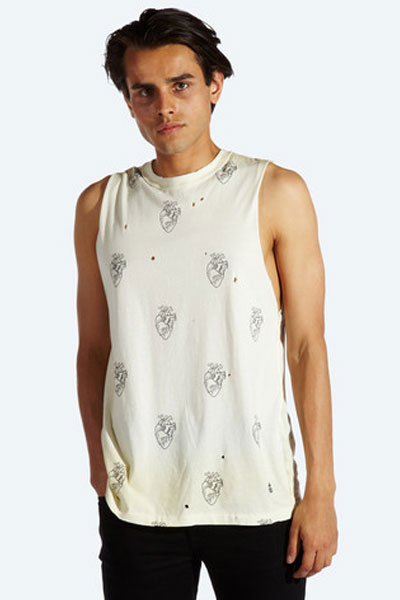 DROP DEAD CLOTHING HEARTS ALL-OVER SLEEVELESS