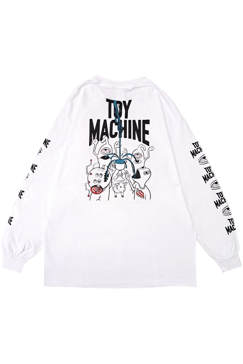 TOY MACHINE (トイマシーン) BLOOD HAND LONG TEE WHITE